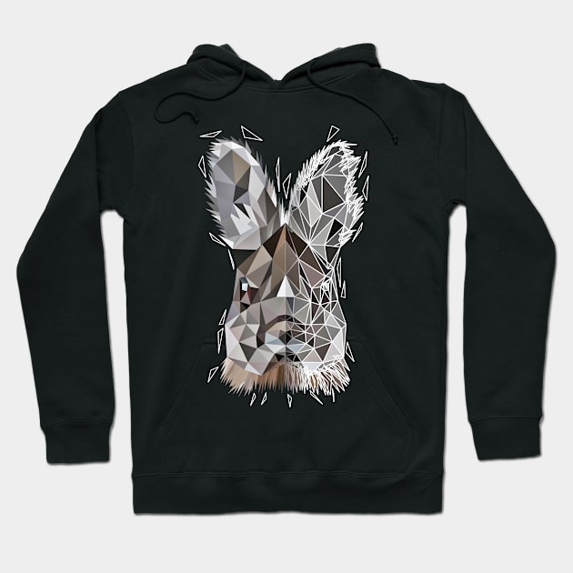 Geometric rabbit Hoodie by Jackson Lester